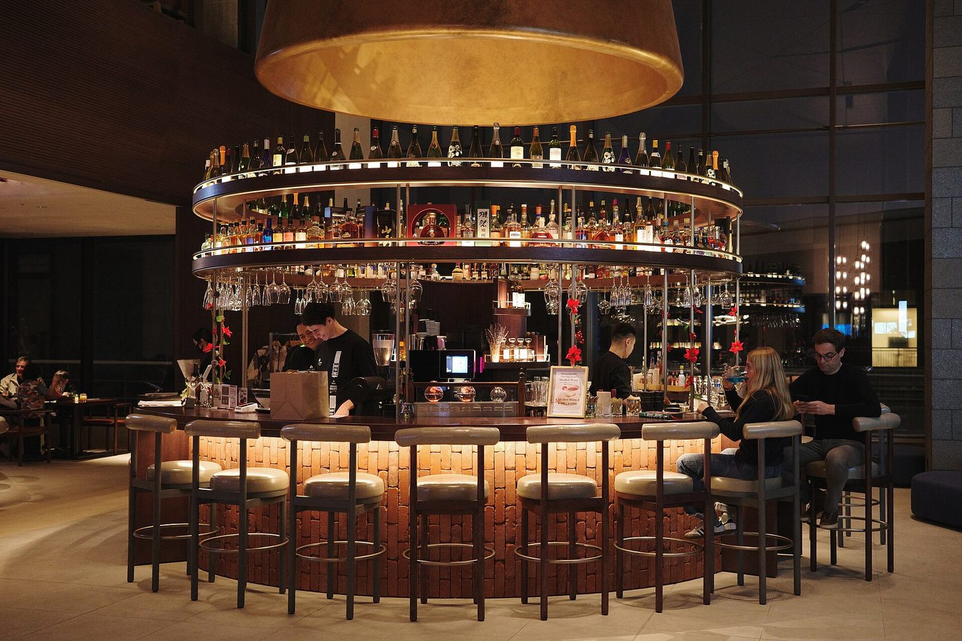 A hotel bar in the Niseko area on New Year's Eve