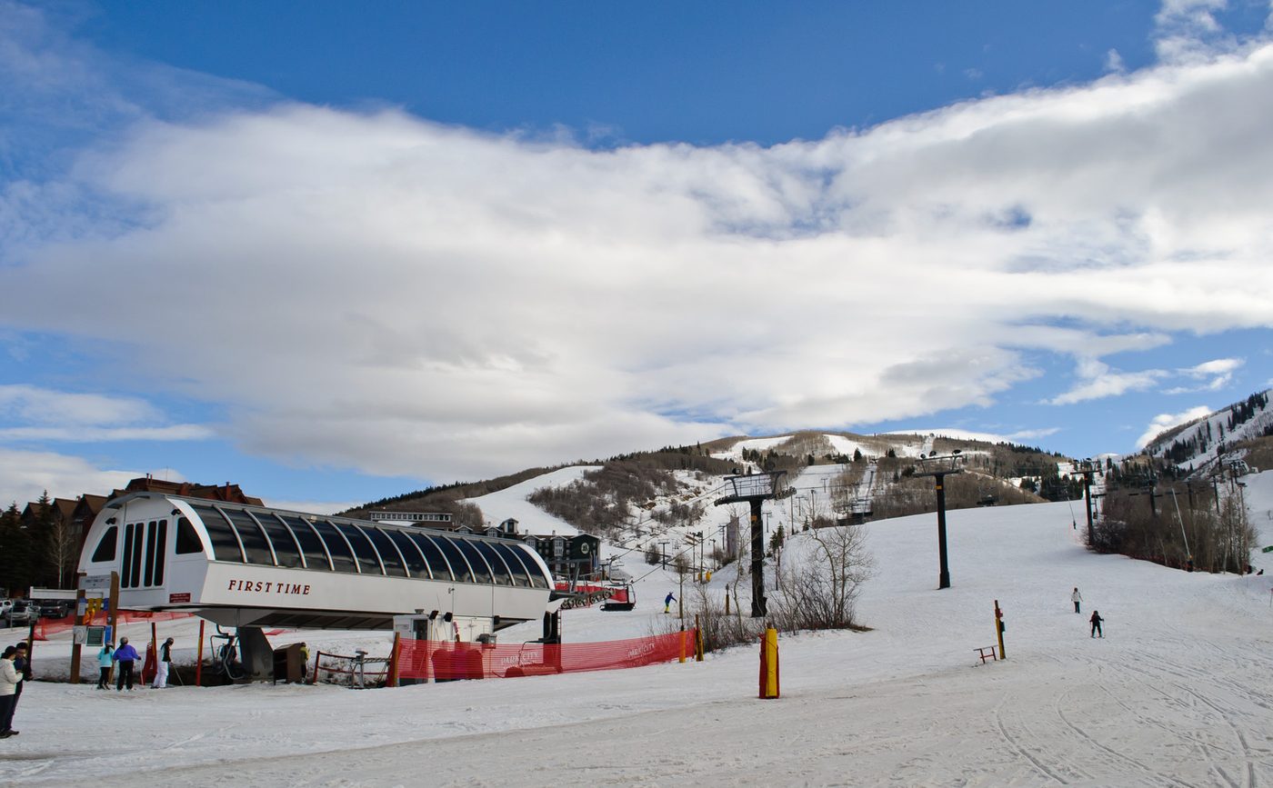 Park City Ski Resort, Utah, under a blanket of high-quality snow from the Great Salt Lake effect